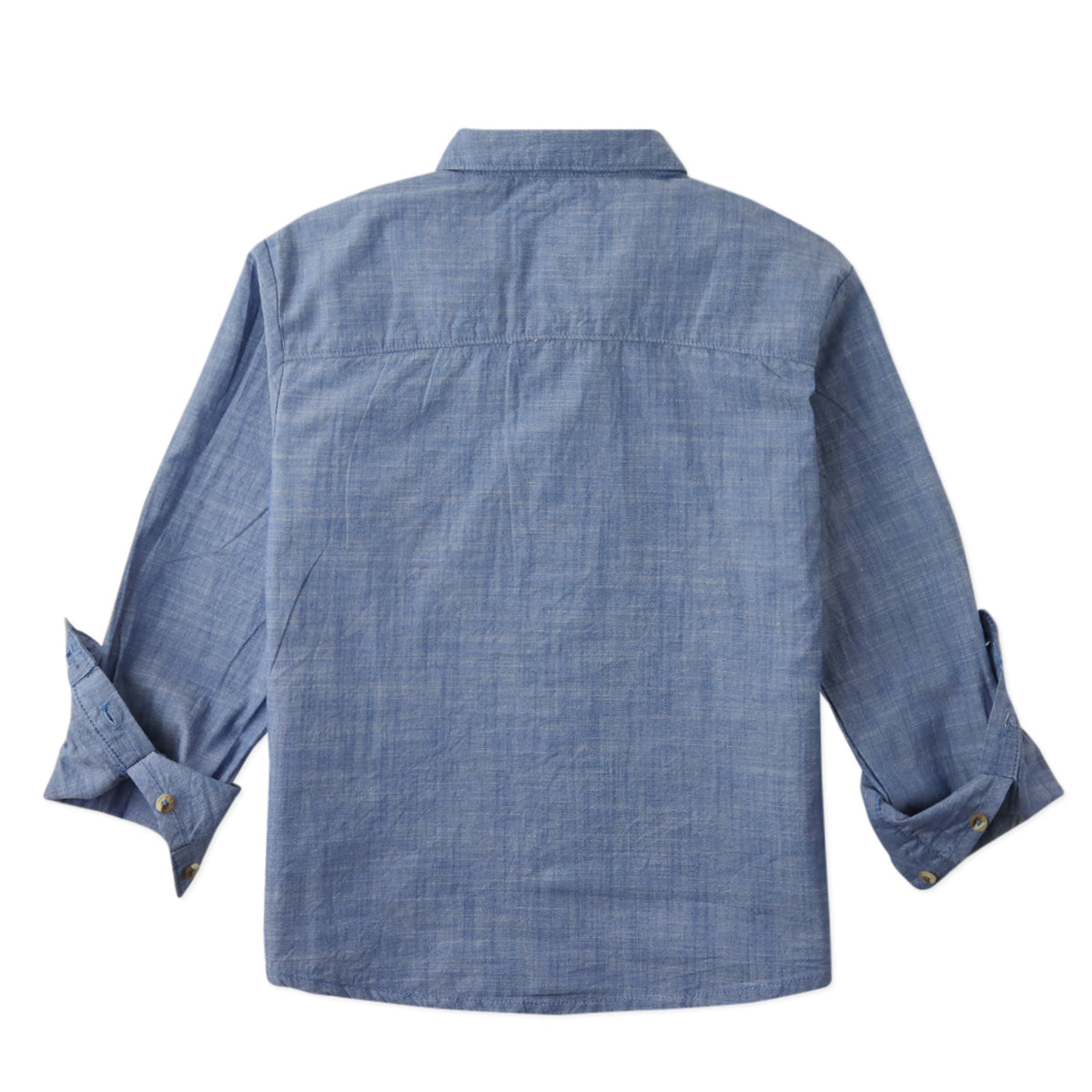 Lewis Embroidered Chambray Workshirt, Blue