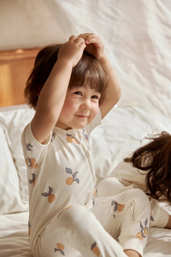 Organic Bamboo Zip-Up Sleeper, Clementine