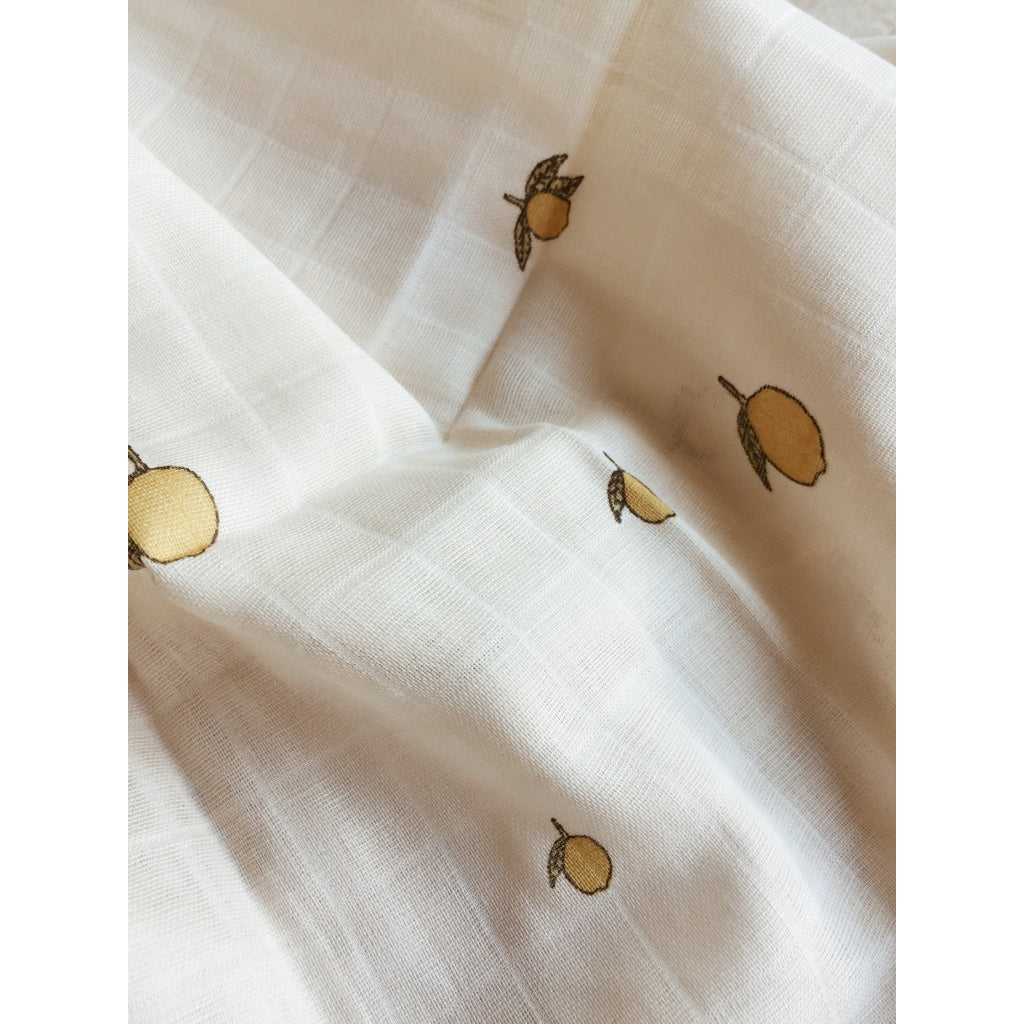 3 Pack Large Muslin Cloth, Lemon