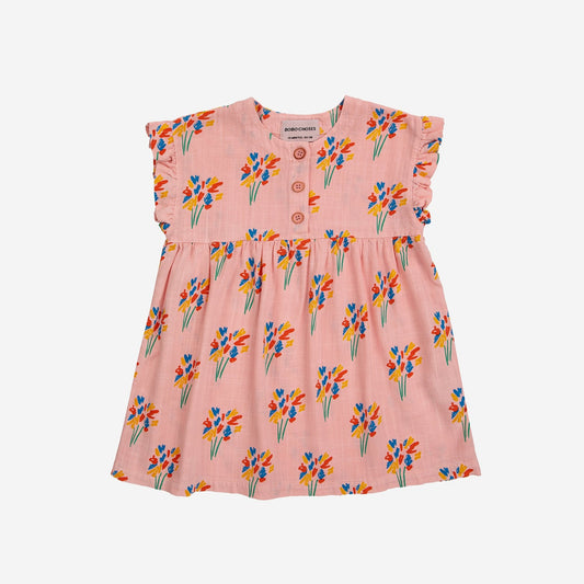 Baby Fireworks All Over Woven Dress, Pink