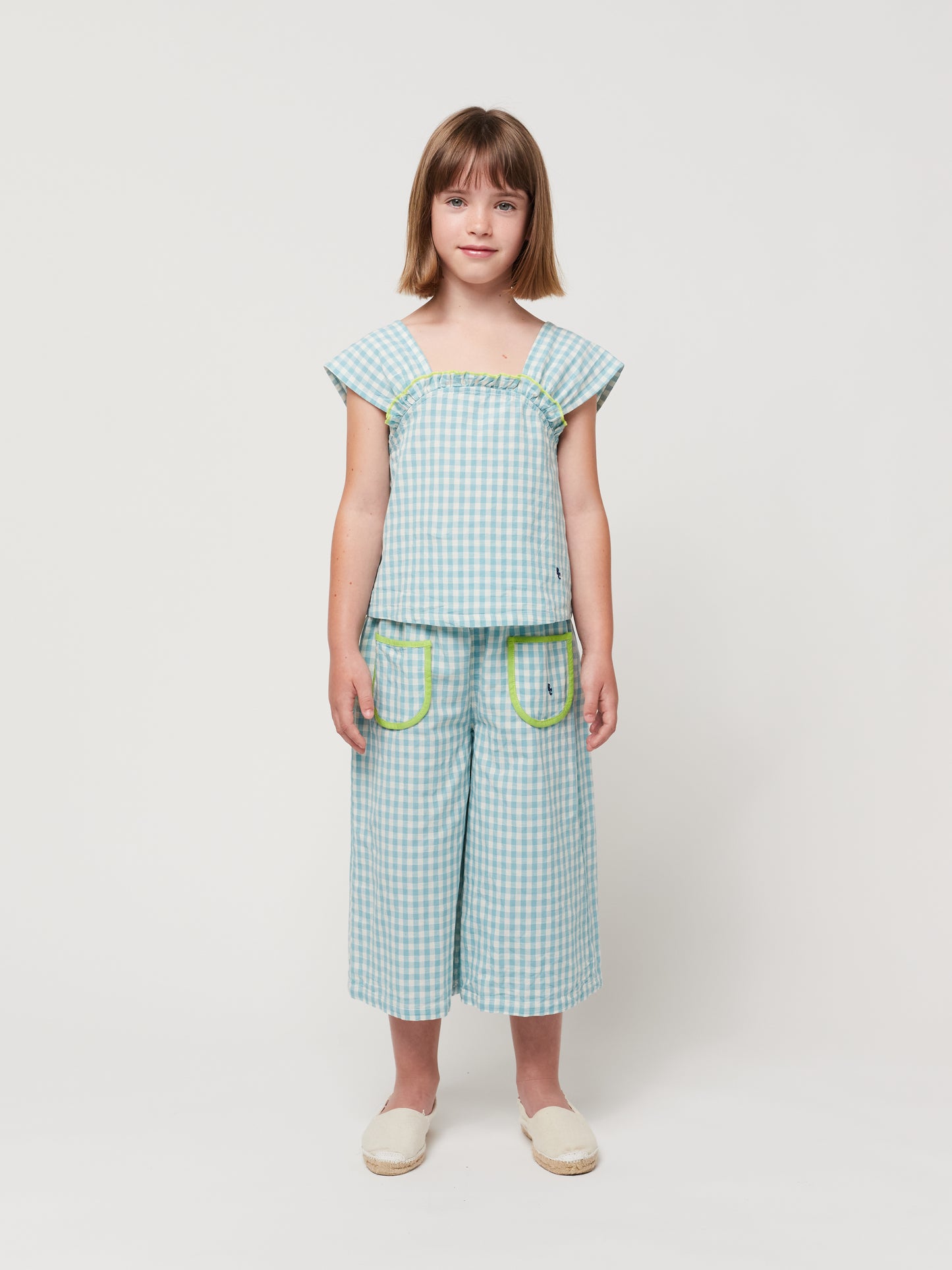 Vichy Woven Culotte Pants