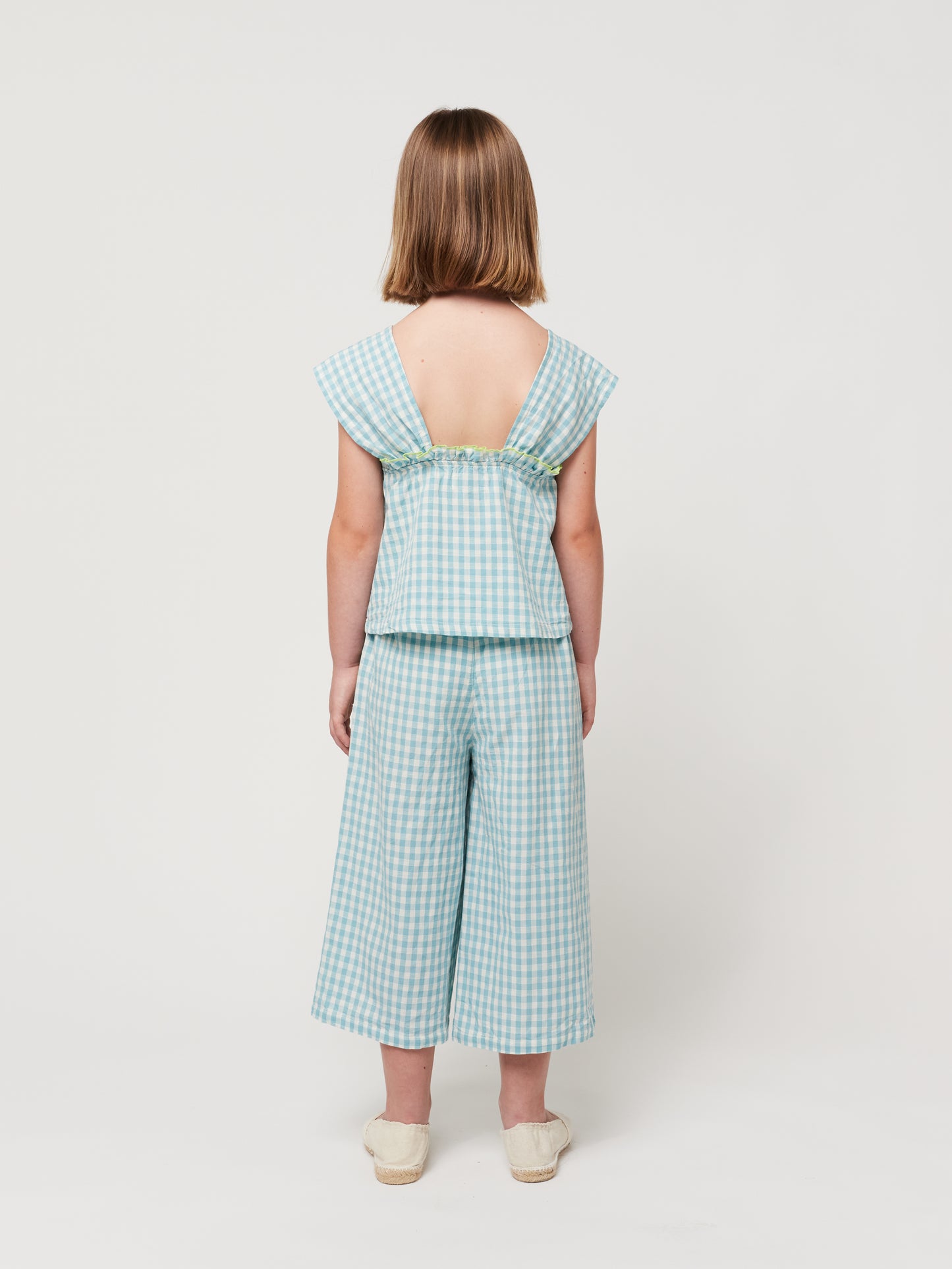 Vichy Woven Culotte Pants