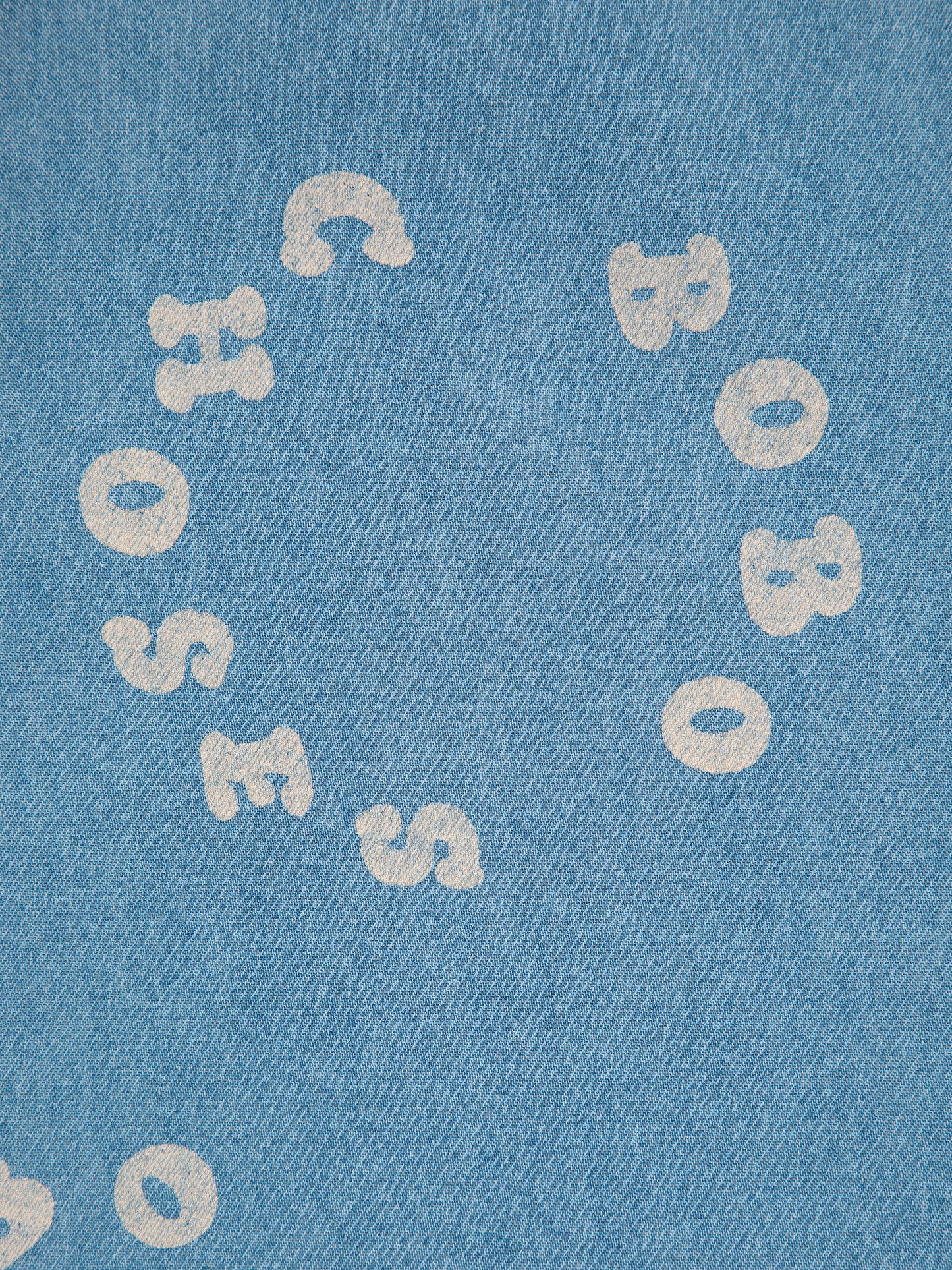 Bobo Choses Circle All Over Denim Pants, Light Blue