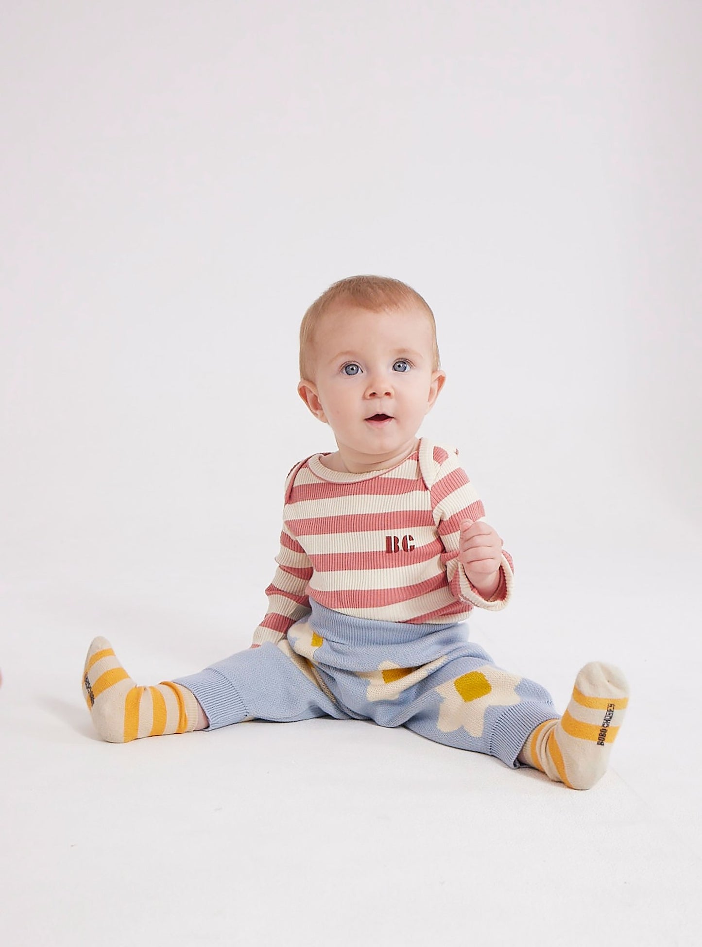 Baby Big Flower All Over Knit Pants