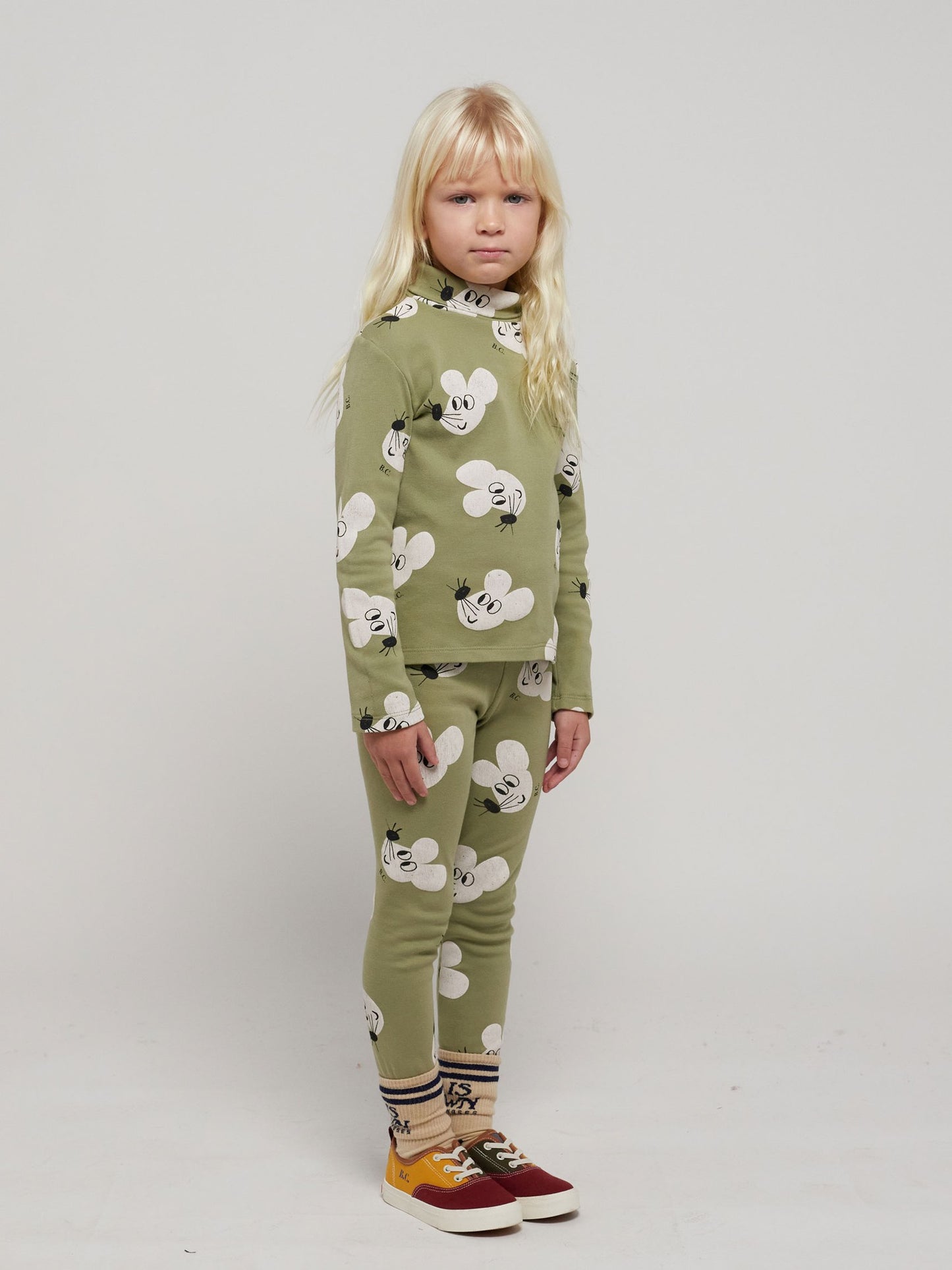 Mouse All Over Turtle Neck T-shirt
