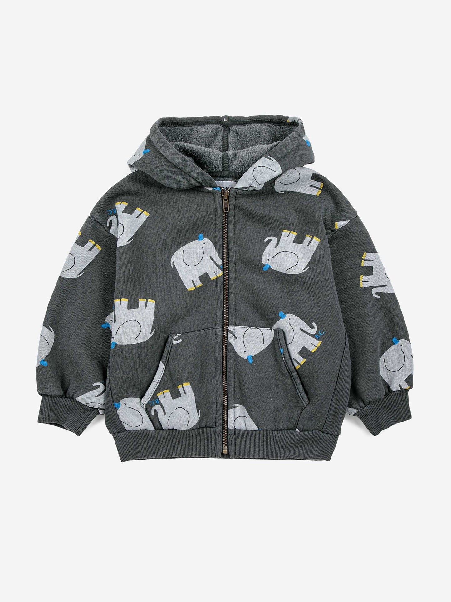 The Elephant All Over Zipped Hoodie