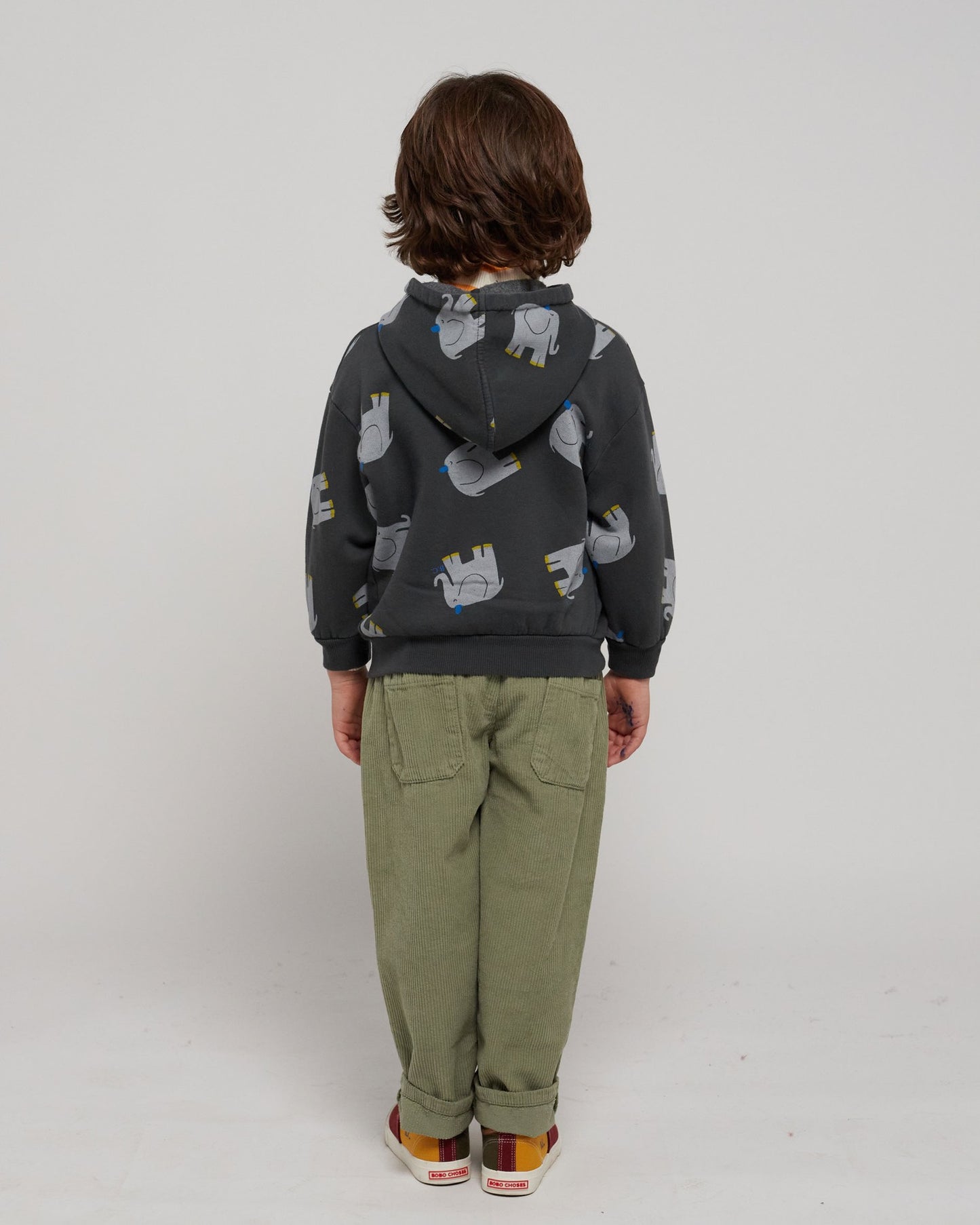 The Elephant All Over Zipped Hoodie