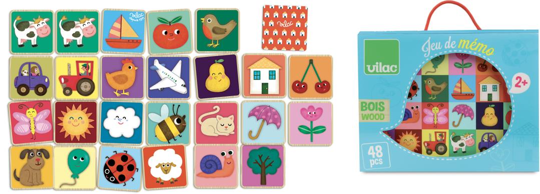 Vilac Memory Game By Melusine Allirol, 48 pcs