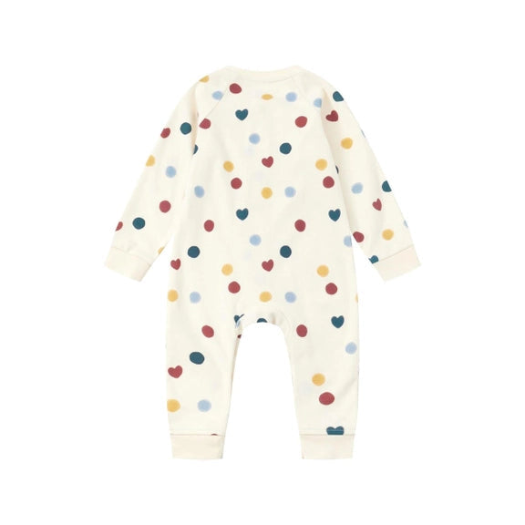 Baby Organic Cotton Zip-Up Sleeper, Merry Dots