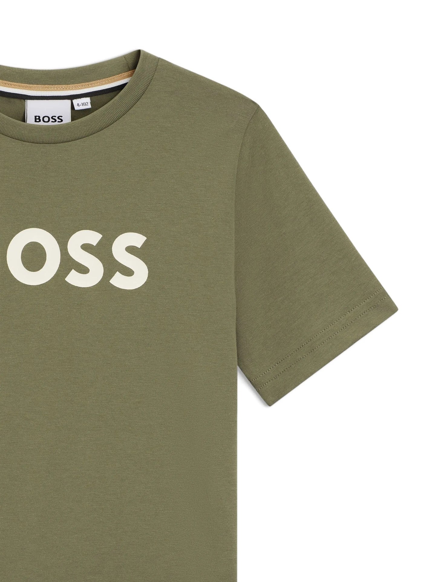 BOSS Logo T Shirt, Olive Green