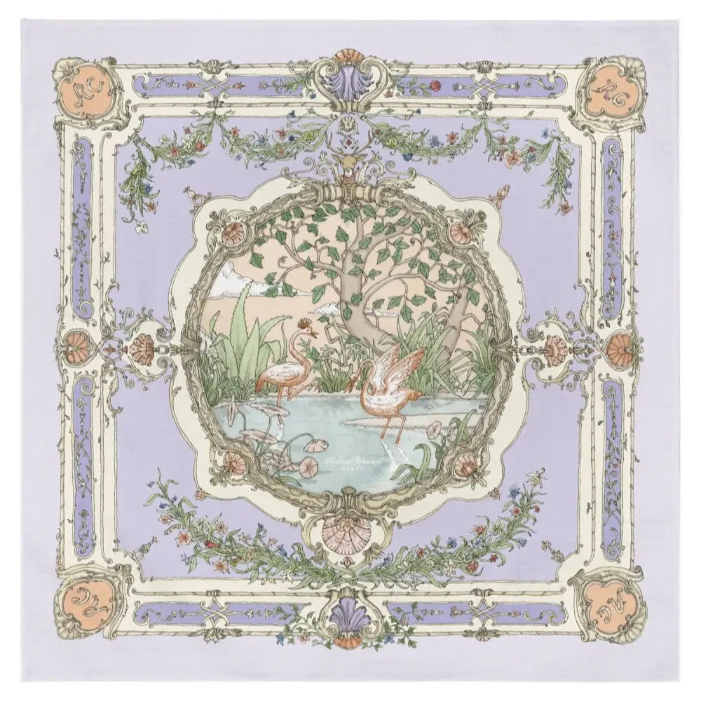 Atelier Choux Paris Organic Cotton Carrés, Tapestry Violet