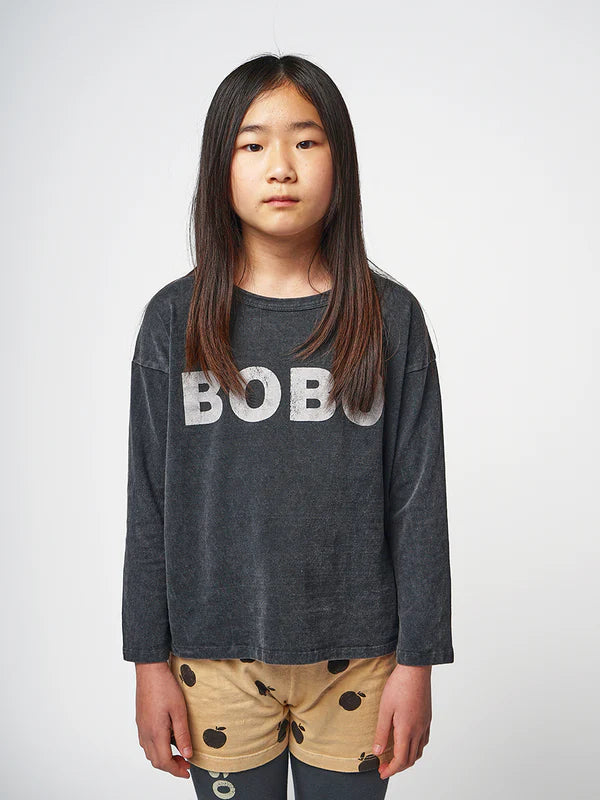 Bobo Choses Long Sleeve Tshirt, Dark Grey