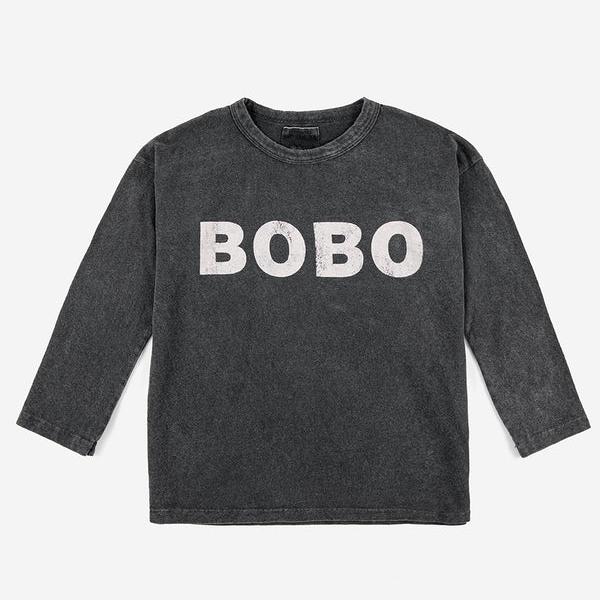 Bobo Choses Long Sleeve Tshirt, Dark Grey