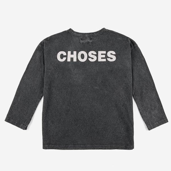 Bobo Choses Long Sleeve Tshirt, Dark Grey