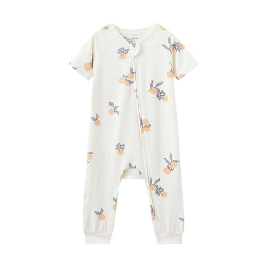 Organic Bamboo Zip-Up Sleeper, Clementine