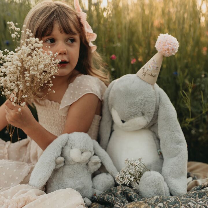 Tiny Nibble 8" Gray Bunny
