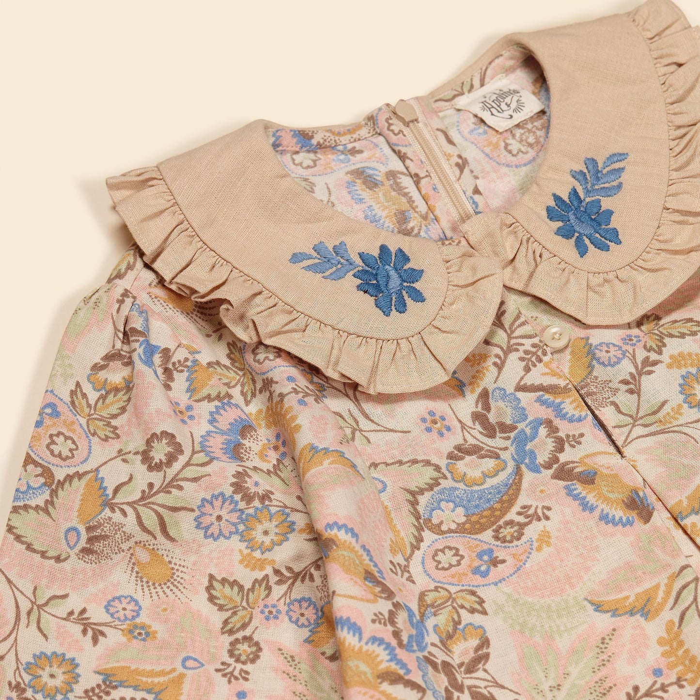 Cara Dress, Woodland Floral Cream