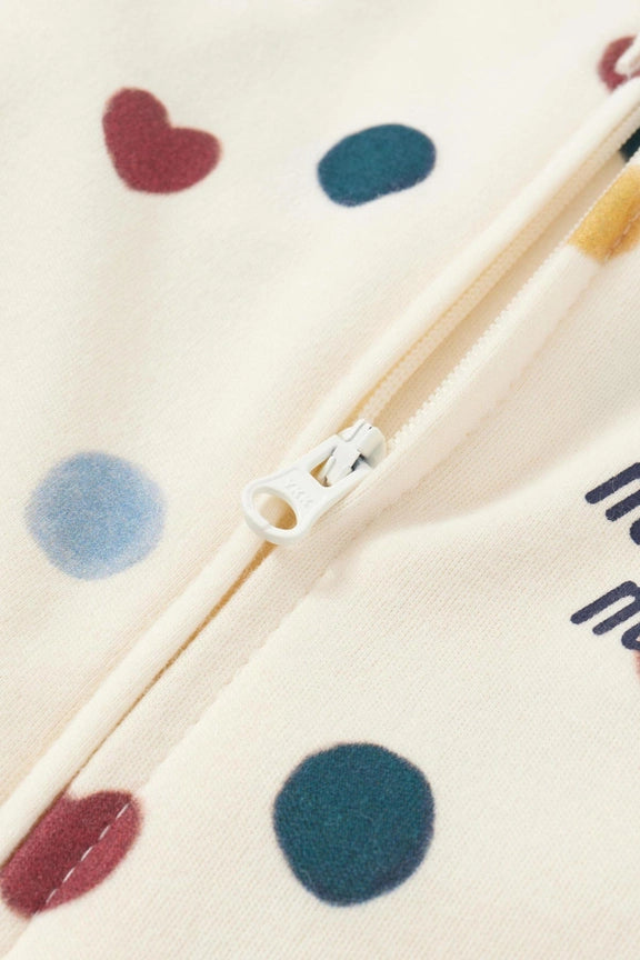 Baby Organic Cotton Zip-Up Sleeper, Merry Dots