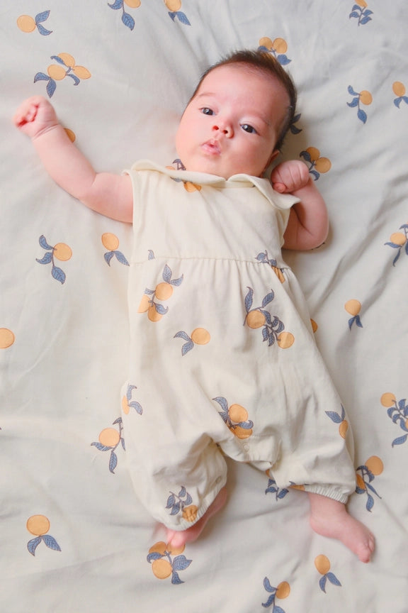 Baby Collar Tank Romper, Clementine