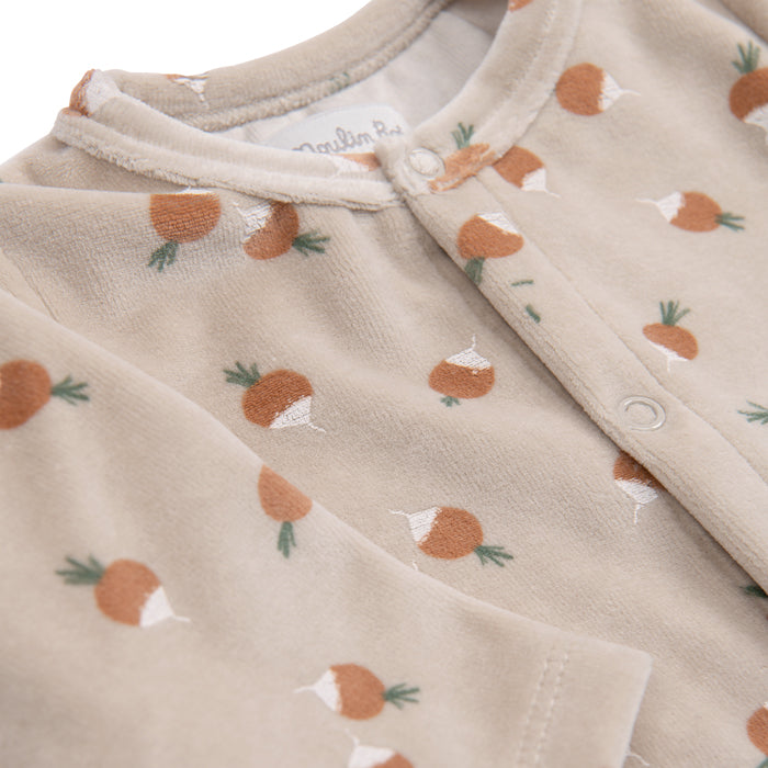 Moulin Roty Velour Pyjama, Radish Pattern