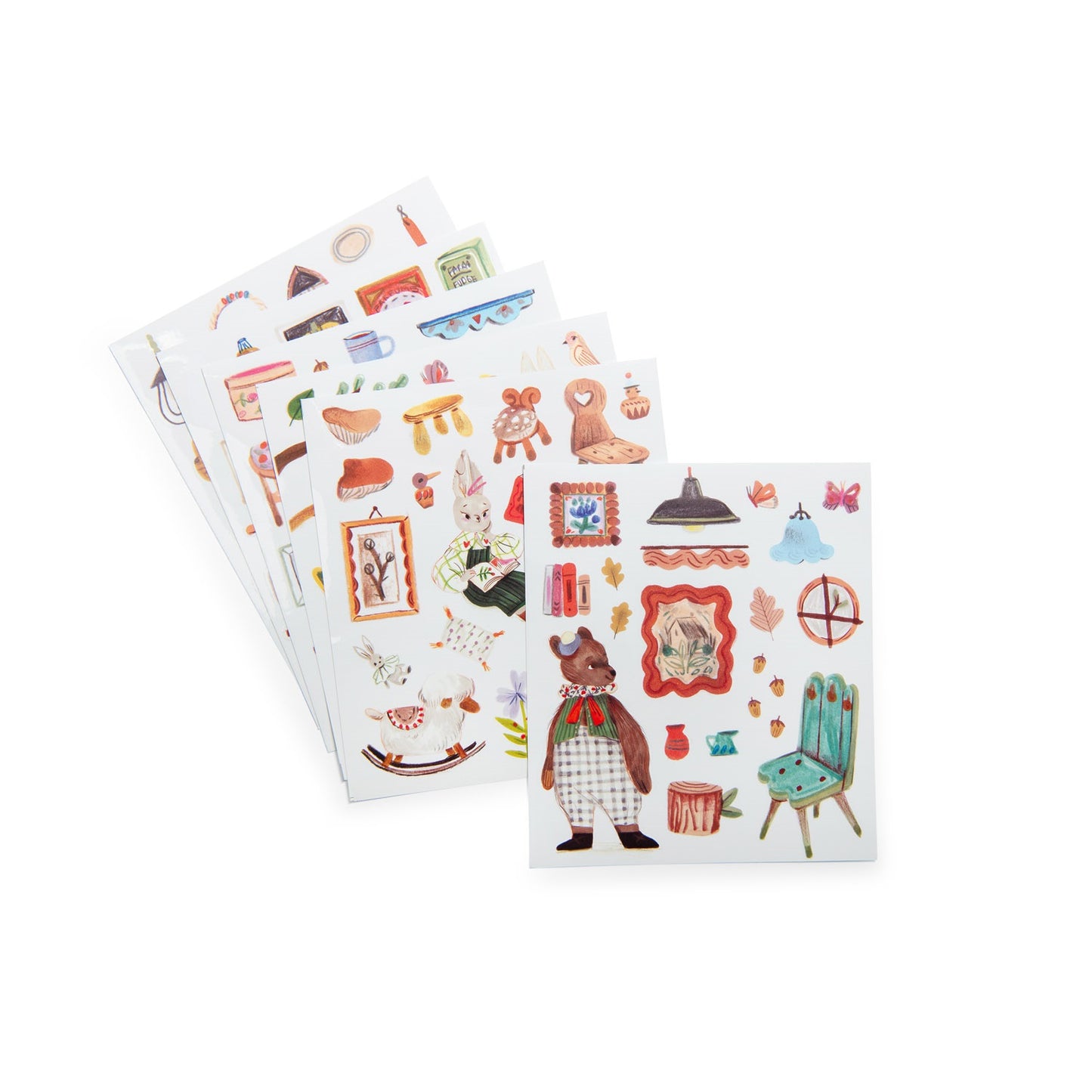 Moulin Roty Colouring Book with Stickers, Les Minouchkas