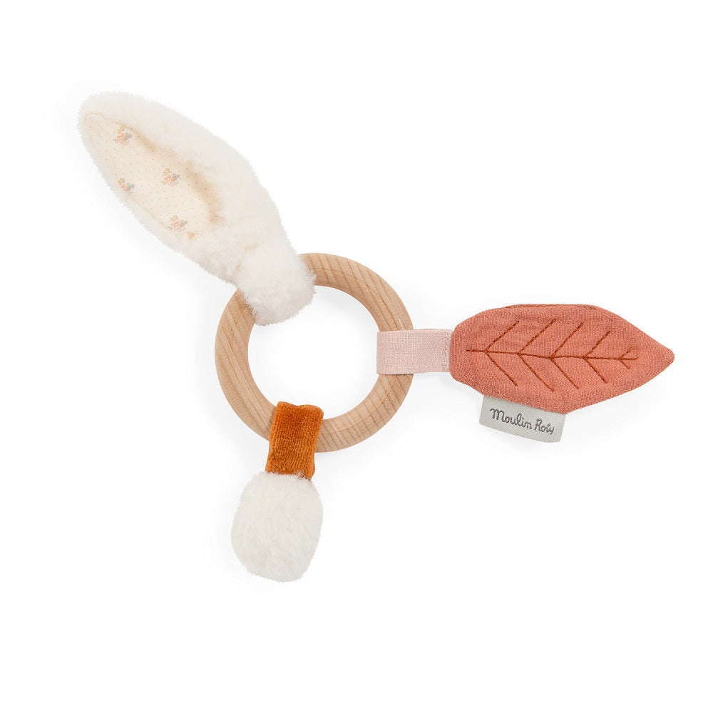 Moulin Roty Rabbit Wood Ring Rattle
