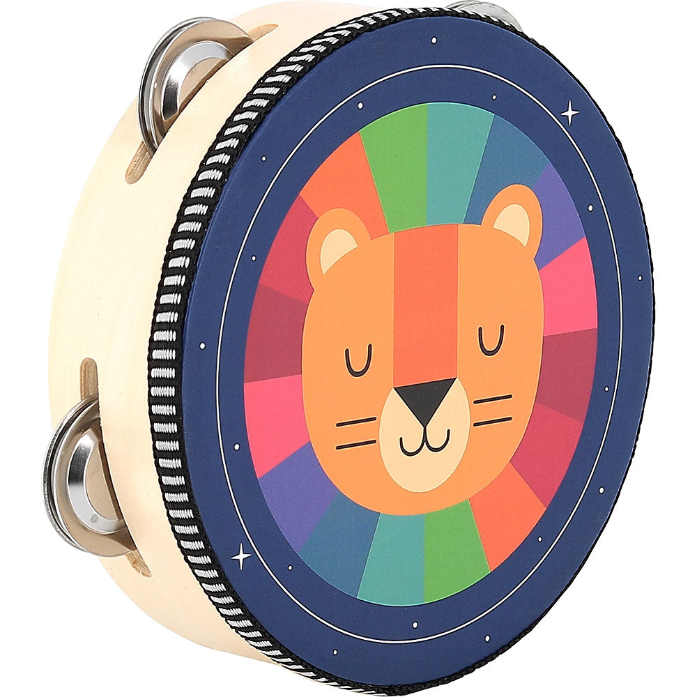 Vilac Wooden Tambourine, Rainbow