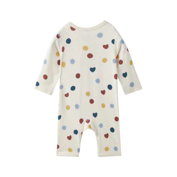 Baby Organic Kimono Sleeper, Merry Dots
