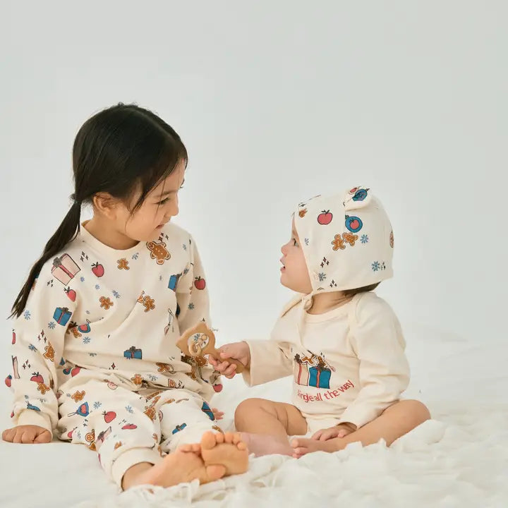 Organic Toddler Pajama Set, Holiday Joy