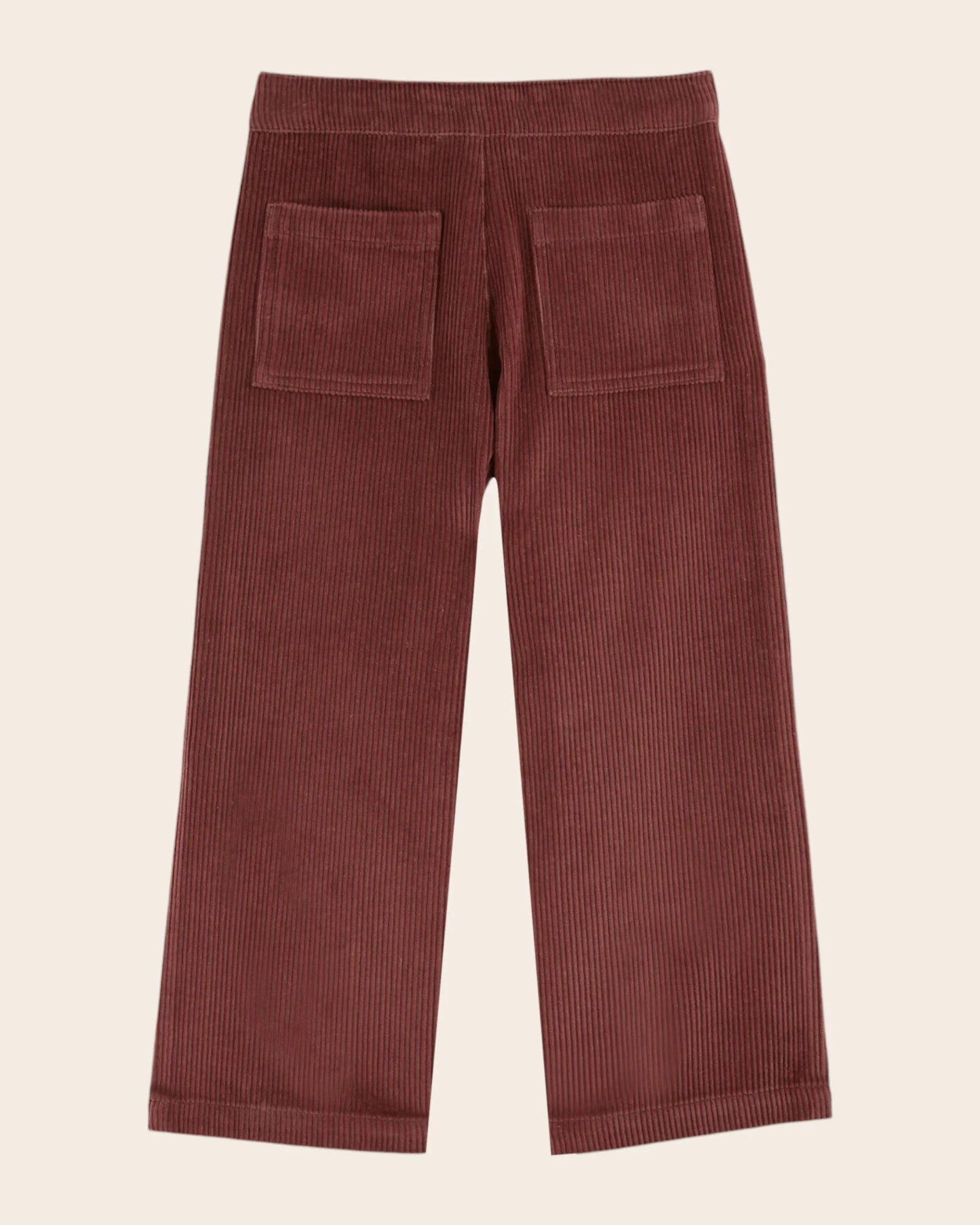 Caramel Velvet Pants with Flower Pockets, Violin