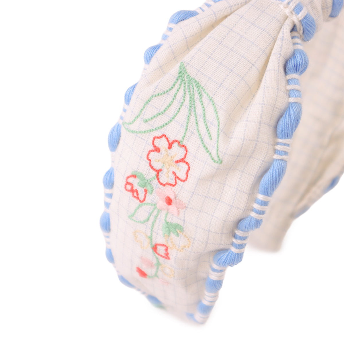 Delta Center Knot Headband with Embroidery