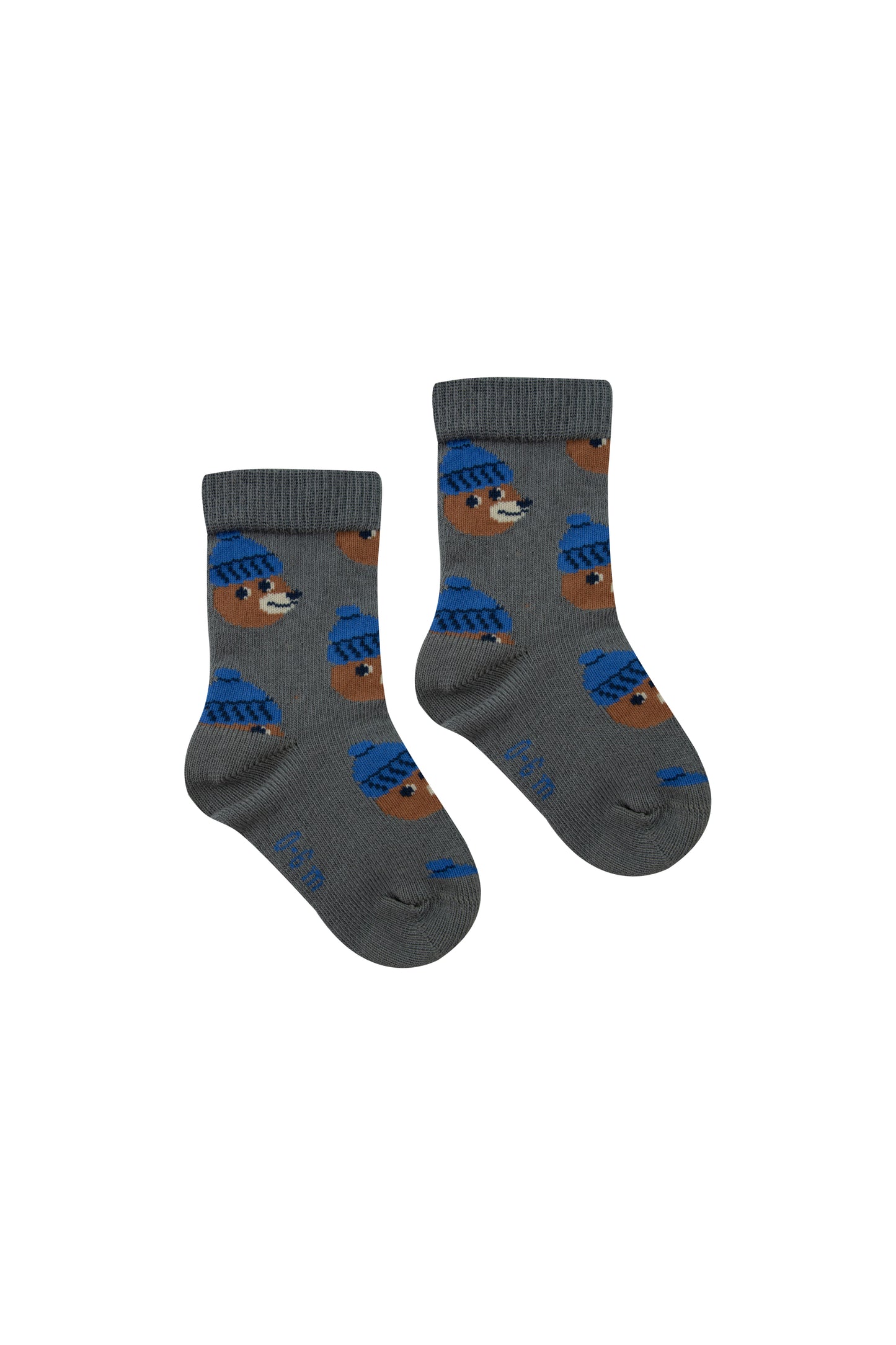 Bears Medium Baby Socks, Dark Grey