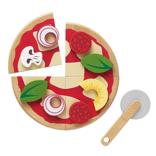 Le Toy Van Roleplay Pizza & Toppings with Slice Cutter