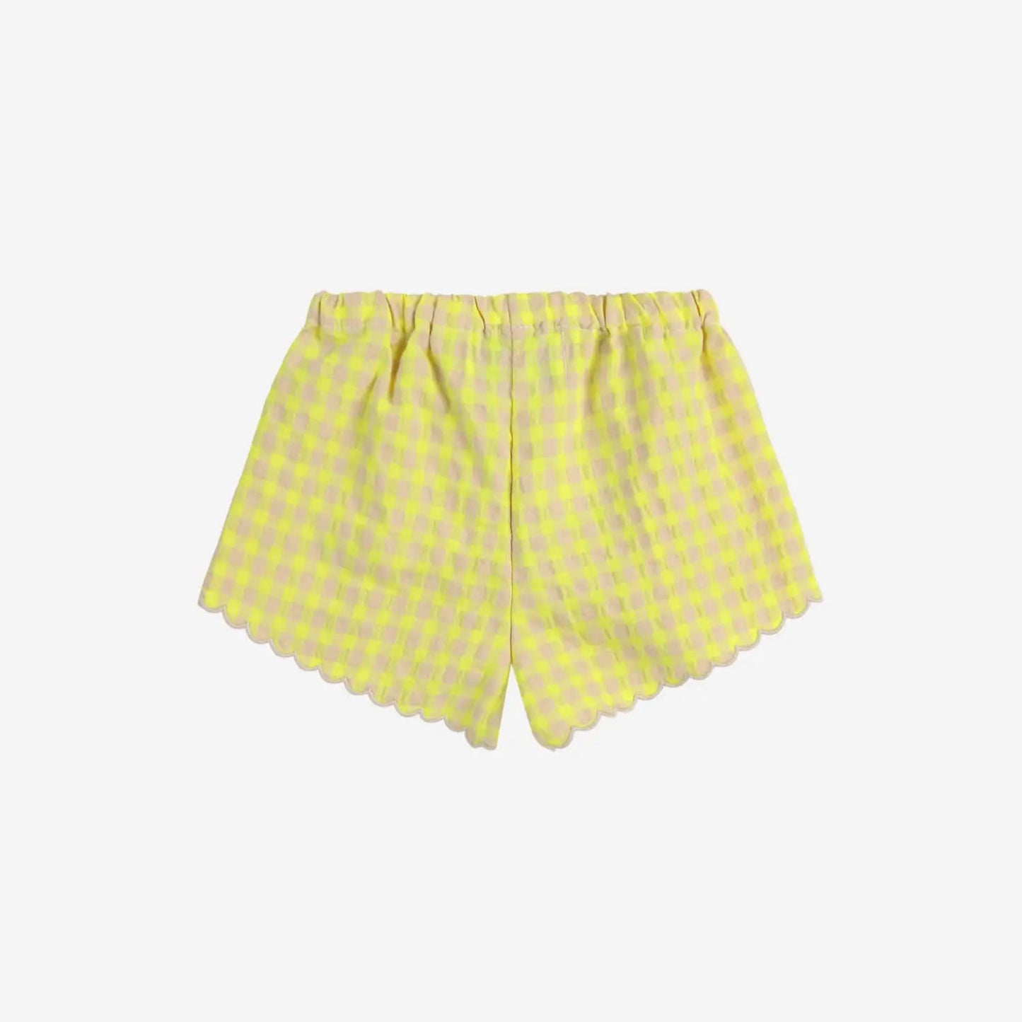 Vichy Ruffle Woven Shorts, Multicolor