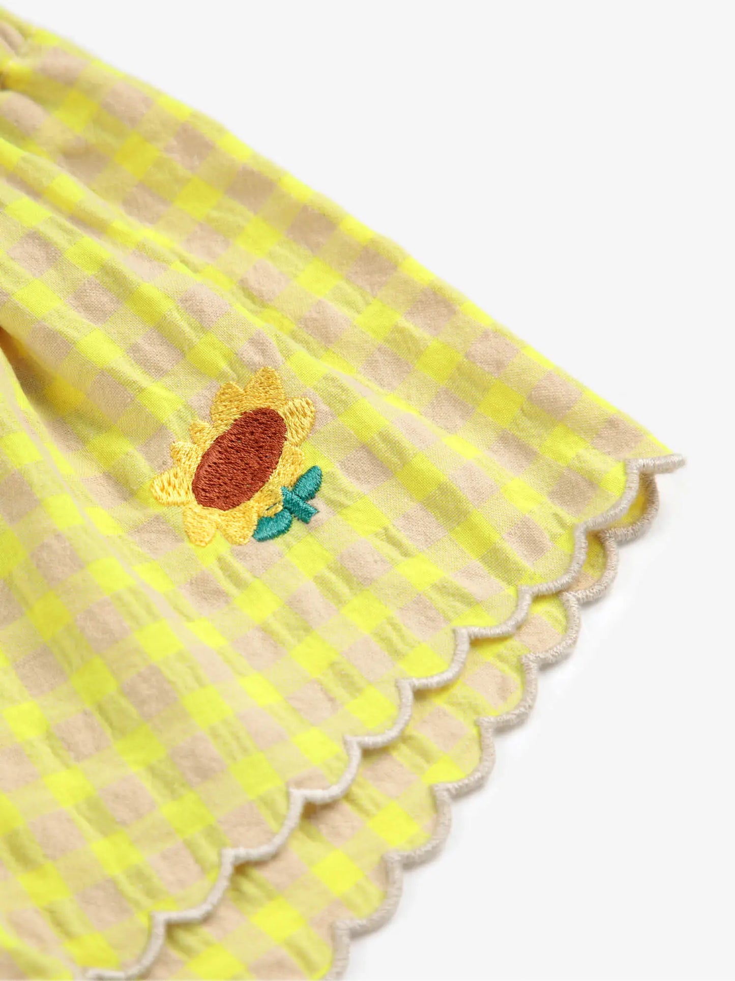 Vichy Ruffle Woven Shorts, Multicolor