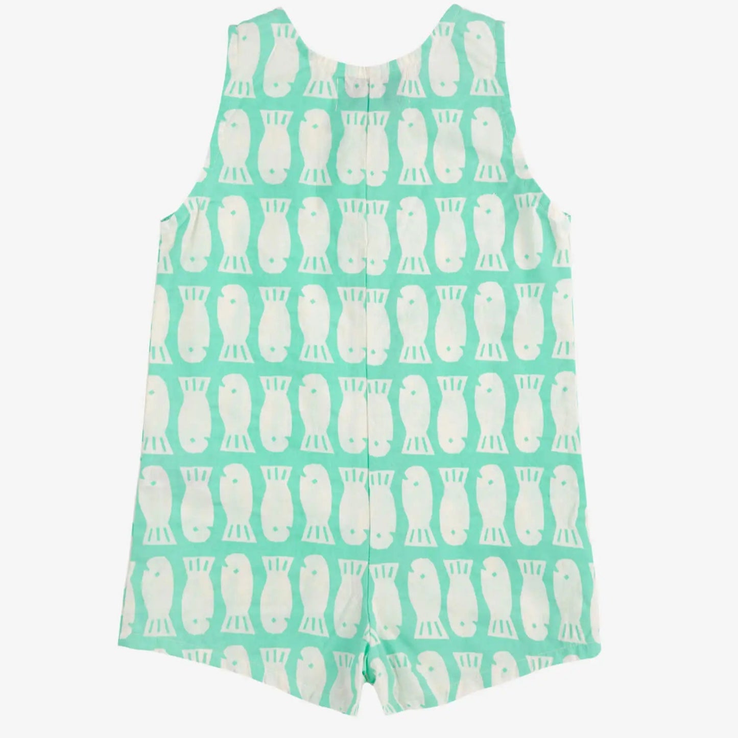 Lucky Fish All Over Woven Playsuit, Light Green