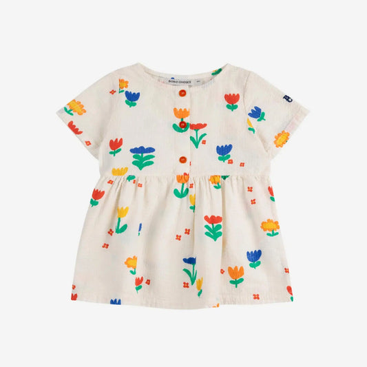 Garden Party All Over Woven Dress, Off White