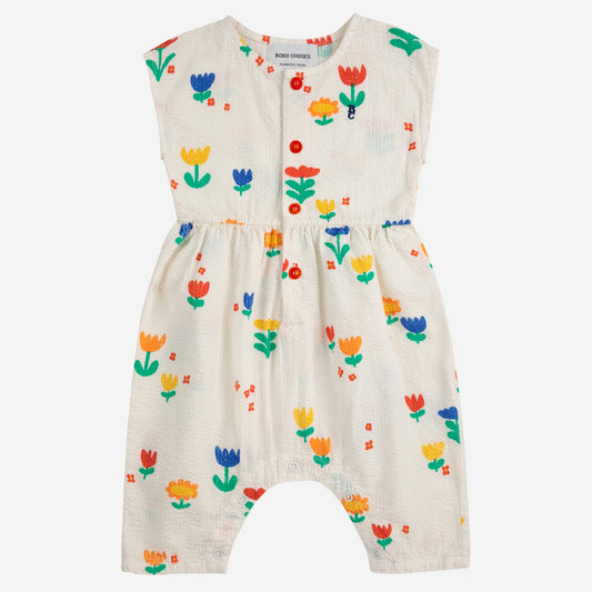 Garden Party All Over Woven Overall, Off White