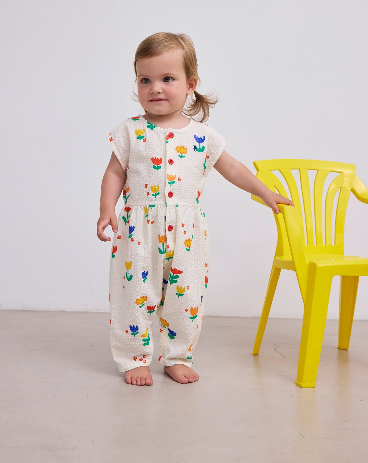 Garden Party All Over Woven Overall, Off White