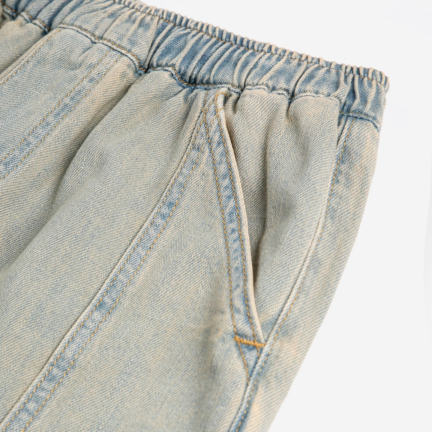 Square Bobo Choses Denim Pants, Prussian Blue