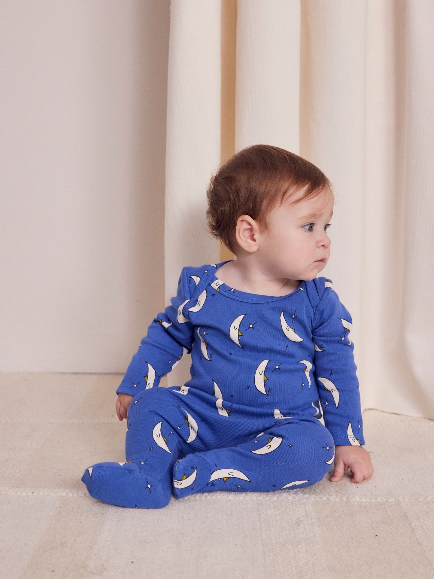 Baby Beneath The Moon Footed Leggings, Blue