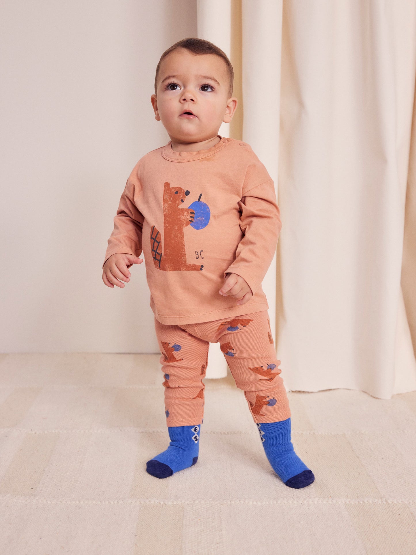 Baby Hungry Squirrel T-shirt, Light Brown