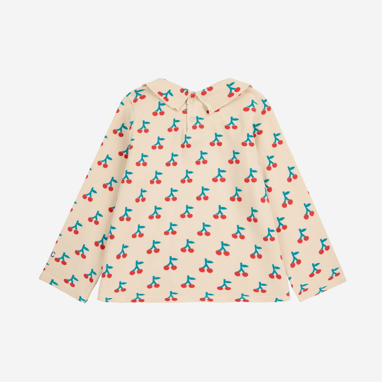 Baby Cherry All Over Collar T-shirt, White