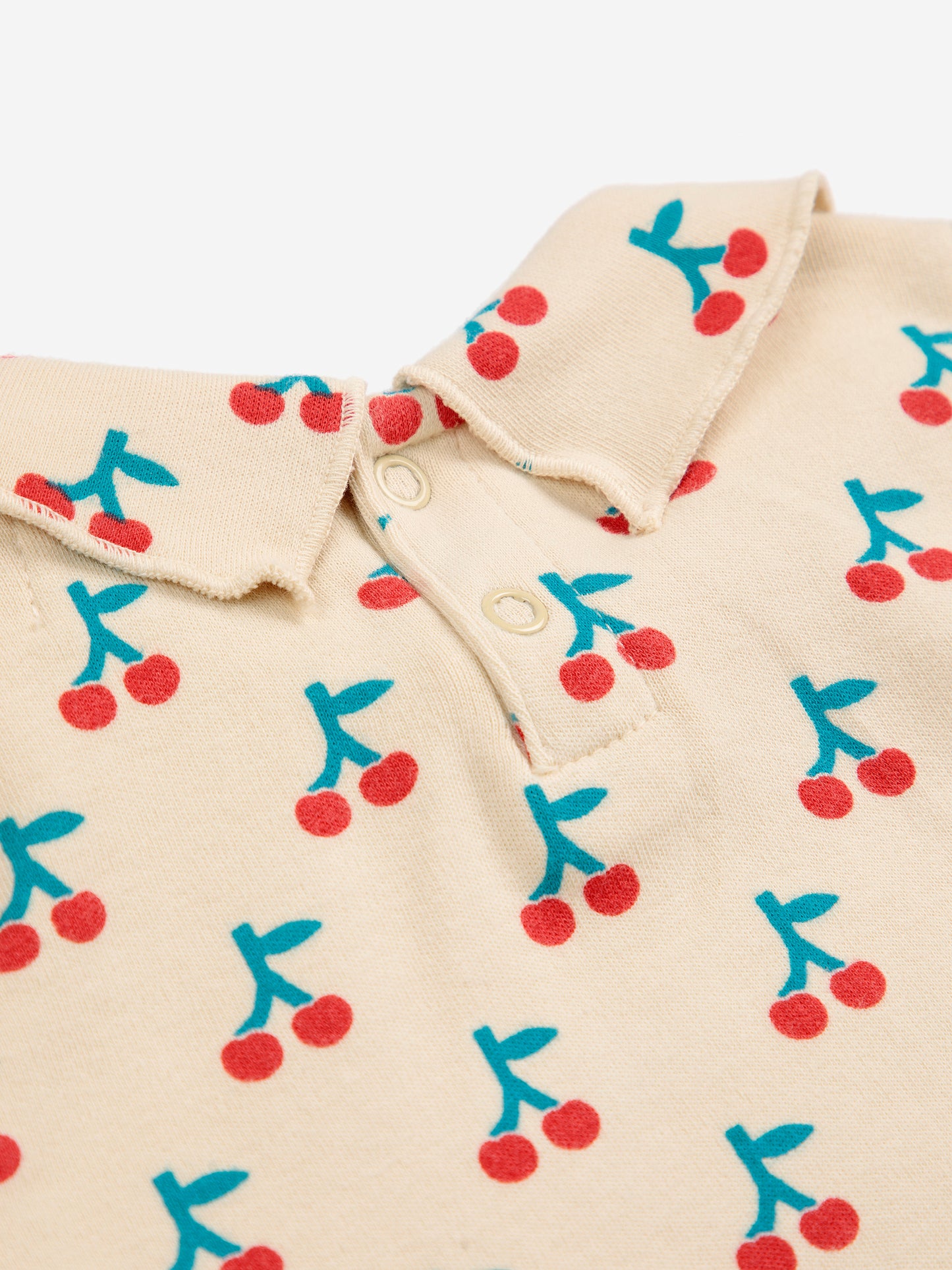 Baby Cherry All Over Collar T-shirt, White