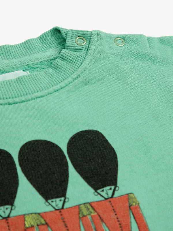 Baby Little Tin Soldier Sweatshirt, Light Green
