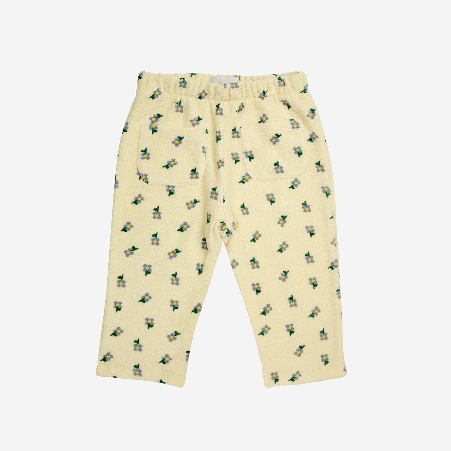 Baby pansy Flower All Over Jogging Pants, Light Yellow