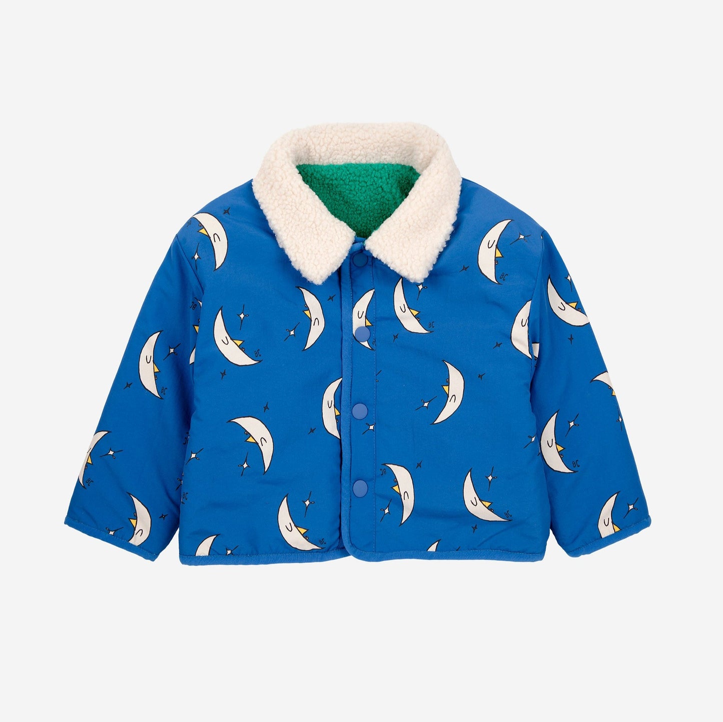 Baby Beneath The Moon all over Reversible Jacket, Blue