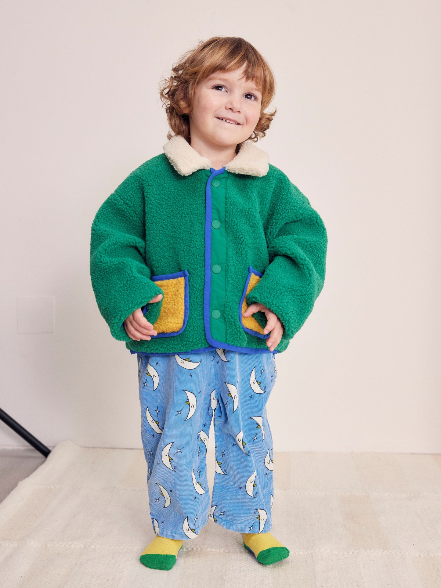 Baby Beneath The Moon all over Reversible Jacket, Blue