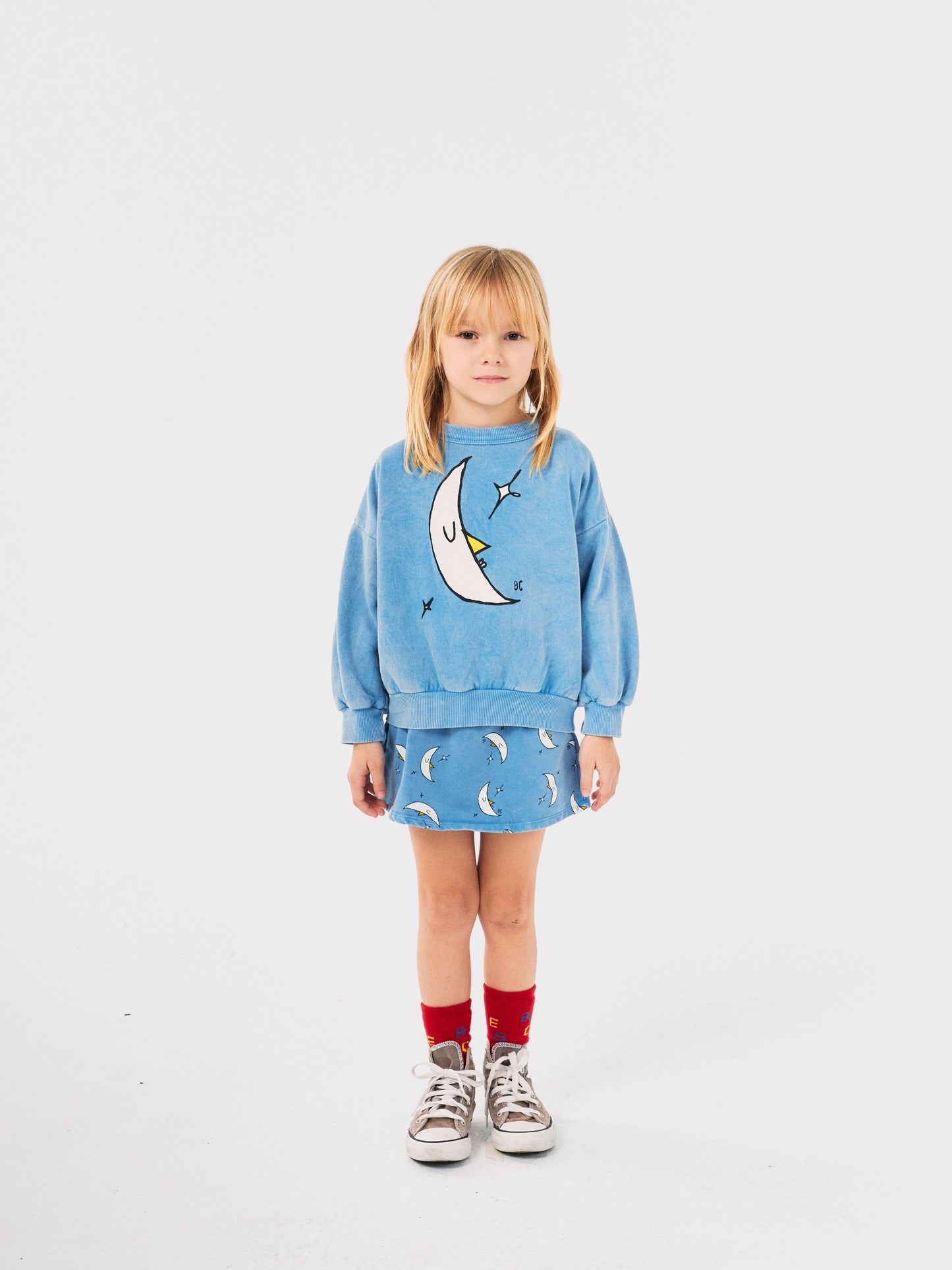 Beneath the Moon all over Skirt, Light Blue