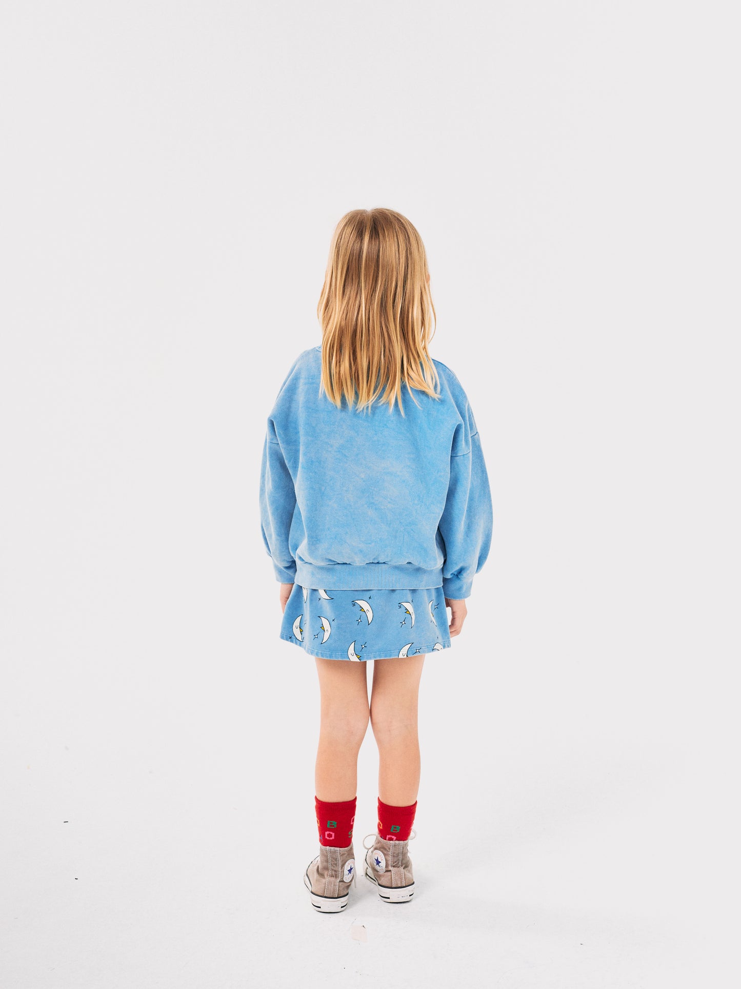 Beneath the Moon all over Skirt, Light Blue